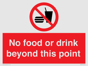No food or drink beyond this point